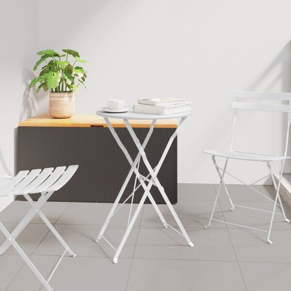 Bisztróasztal Fehér Ø 50 x 71 cm Porfestett acél
