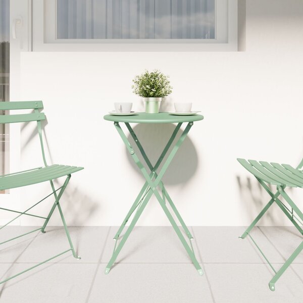 Bisztróasztal Világos menta Ø 50 x 71 cm Porfestett acél