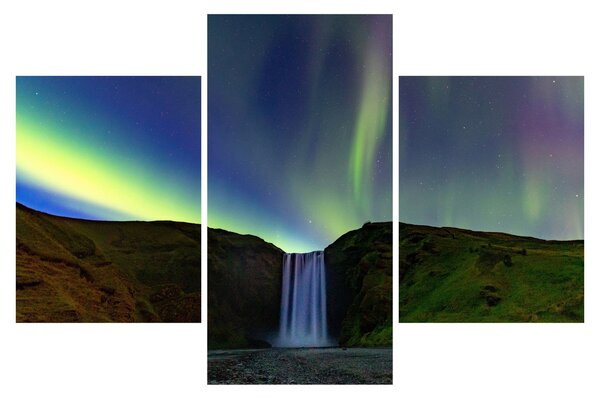 Kép - Aurora Borealis Izlandon (90x60 cm)