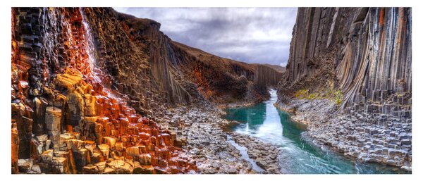 Kép - Studlagil kanyon (120x50 cm)