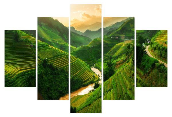 Kép - Mu Cang Chai rizsteraszok (150x105 cm)