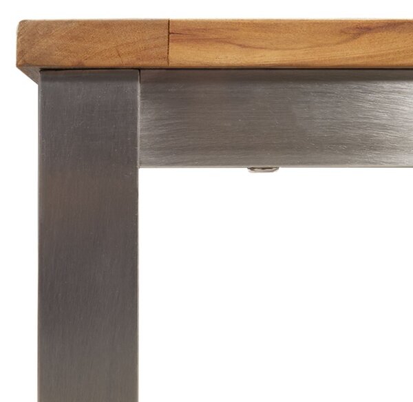 Kültéri étkezőasztal 150x90x75 cm Tömör akácfa
