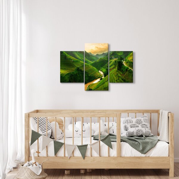 Kép - Mu Cang Chai rizsteraszok (90x60 cm)