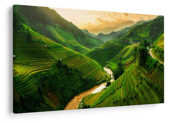 Kép - Mu Cang Chai rizsteraszok (90x60 cm)