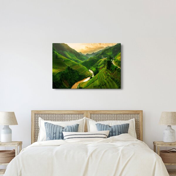 Kép - Mu Cang Chai rizsteraszok (90x60 cm)
