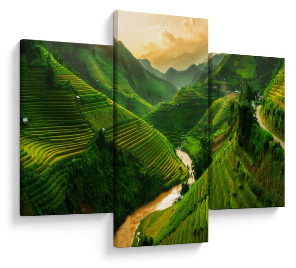 Kép - Mu Cang Chai rizsteraszok (90x60 cm)