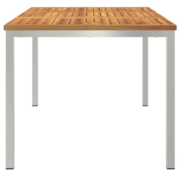 Kültéri étkezőasztal 150x90x75 cm Tömör akácfa
