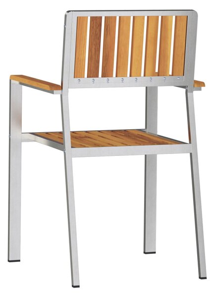 Kerti Szék 4 pcs Barna 56 x 54,5 x 87 cm Tömör Akácfa