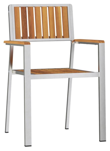 Kerti Szék 4 pcs Barna 56 x 54,5 x 87 cm Tömör Akácfa