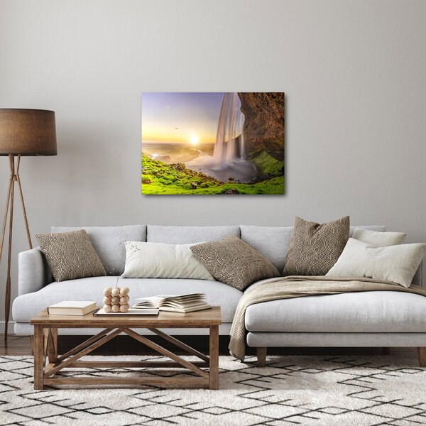 Kép - Seljalandsfoss a barlang mögül (70x50 cm)