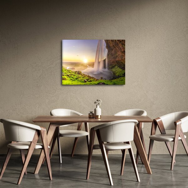 Kép - Seljalandsfoss a barlang mögül (70x50 cm)