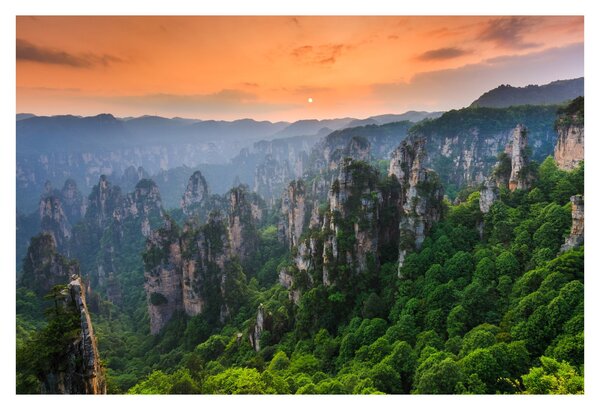 Kép - Zhangjiajie Nemzeti Erdei Park (90x60 cm)