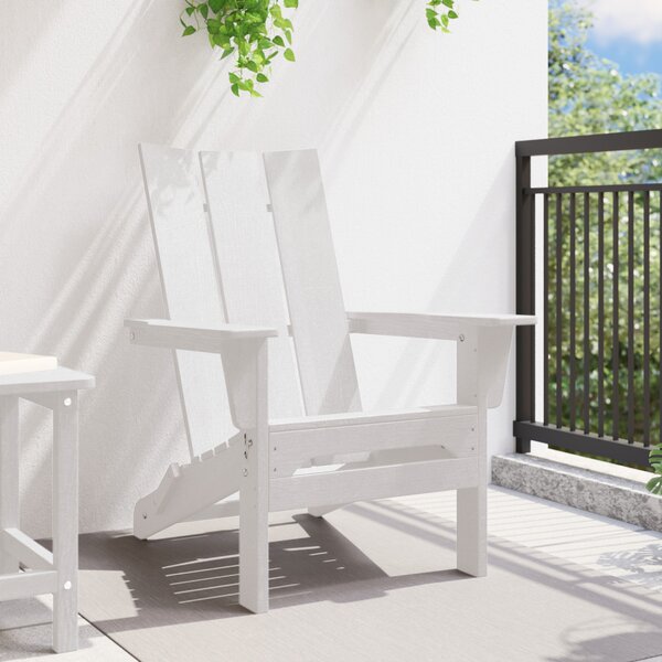 Összecsukható Adirondack szék Fehér 74.5x80.5x90 cm HDPE