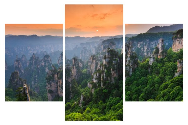 Kép - Zhangjiajie Nemzeti Erdei Park (90x60 cm)
