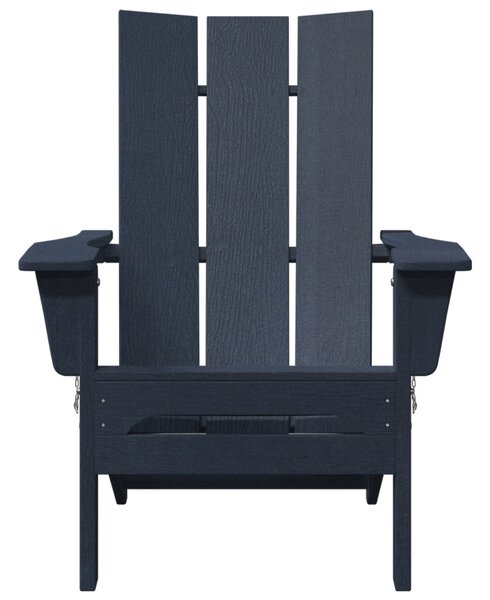 Összecsukható Adirondack szék tengerészkék 74.5x80.5x90 cm HDPE