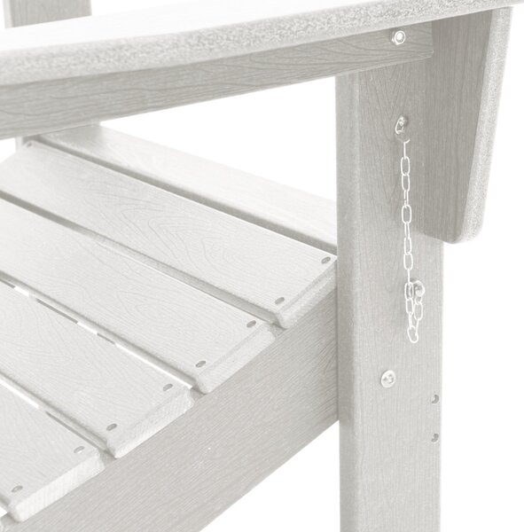 Összecsukható Adirondack szék Fehér 74.5x80.5x90 cm HDPE