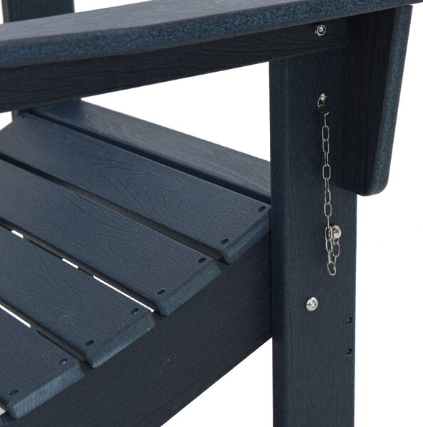 Összecsukható Adirondack szék tengerészkék 74.5x80.5x90 cm HDPE
