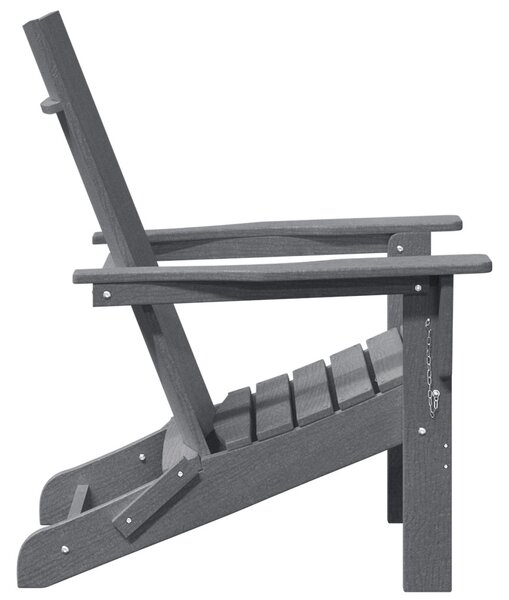 Összecsukható Adirondack szék Világosszürke 74.5x80.5x90 cm HDPE