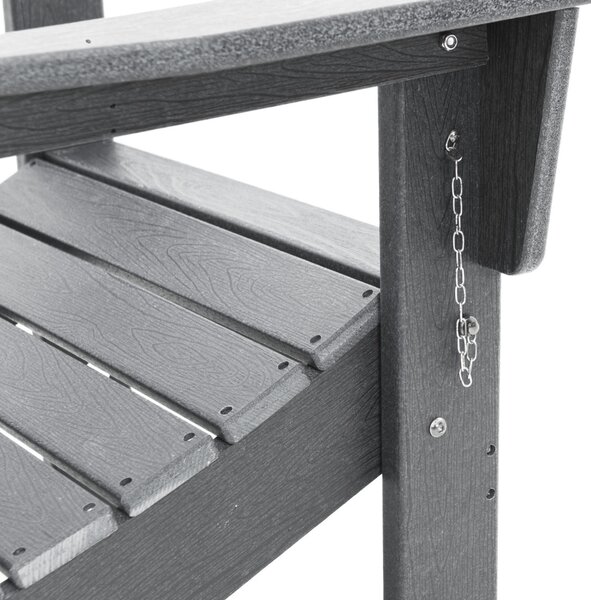 Összecsukható Adirondack szék Világosszürke 74.5x80.5x90 cm HDPE