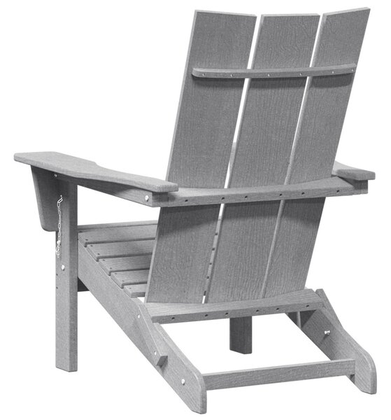 Összecsukható Adirondack szék Világosszürke 74.5x80.5x90 cm HDPE