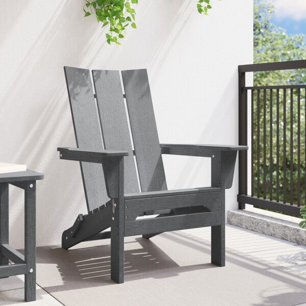 Összecsukható Adirondack szék Világosszürke 74.5x80.5x90 cm HDPE