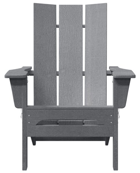 Összecsukható Adirondack szék Világosszürke 74.5x80.5x90 cm HDPE