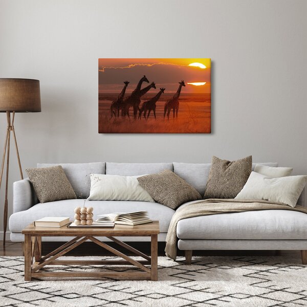 Kép - Zsiráfok az afrikai szavannán (90x60 cm)