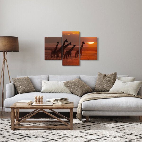 Kép - Zsiráfok az afrikai szavannán (90x60 cm)