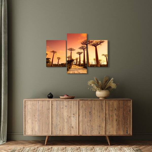 Kép - Naplemente a Baobab Alley-ben (90x60 cm)