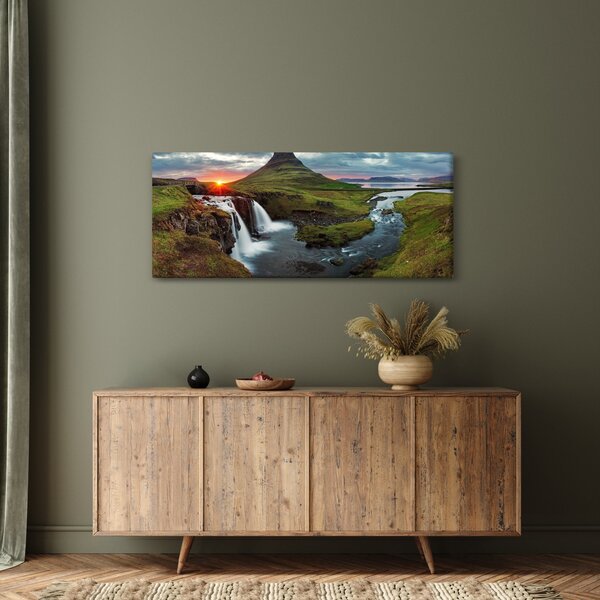 Kép - Kirkjufell naplementében (120x50 cm)