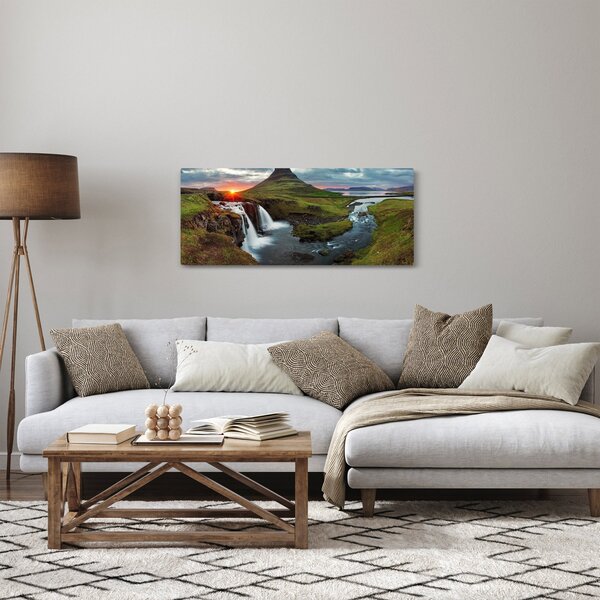 Kép - Kirkjufell naplementében (120x50 cm)