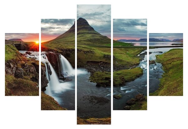 Kép - Kirkjufell naplementében (150x105 cm)