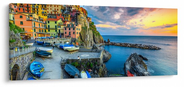 Kép - Mediterrán falu (120x50 cm)