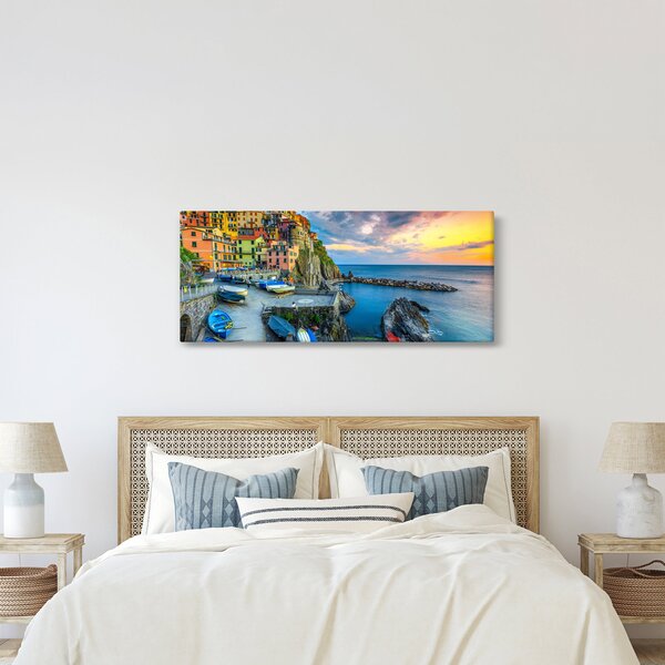 Kép - Mediterrán falu (120x50 cm)