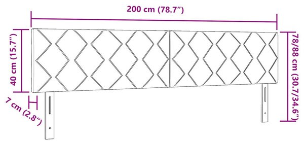 Fejtámla Kék 200 cm szövet