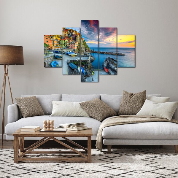 Kép - Mediterrán falu (150x105 cm)