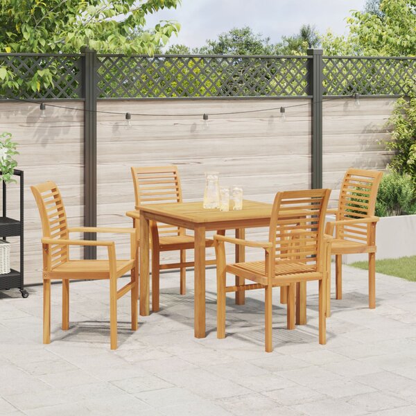 Étkezőszék 2 pcs Barna 62.5 x 54 x 95.5 cm Tömör Teakfa