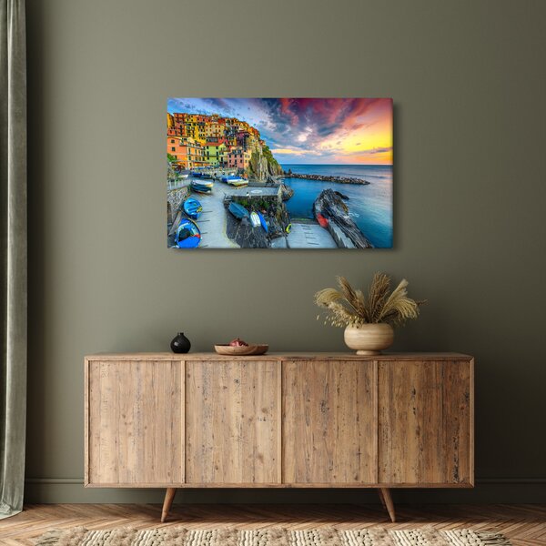 Kép - Mediterrán falu (90x60 cm)