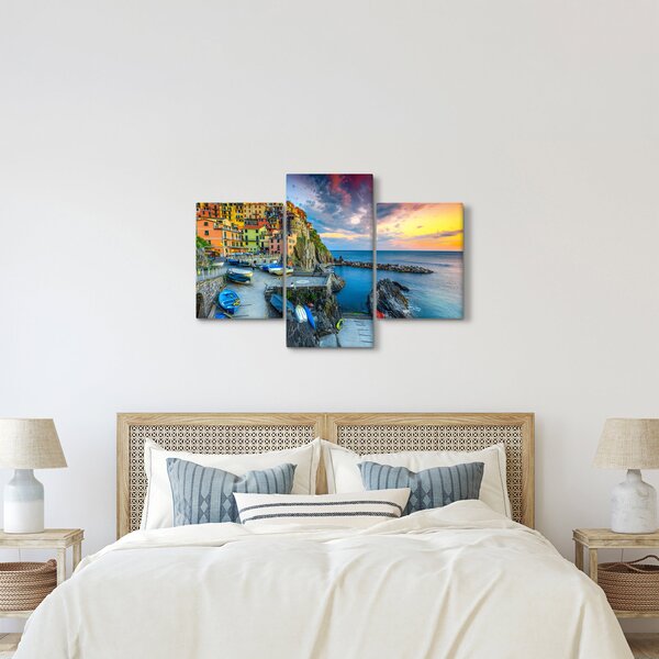 Kép - Mediterrán falu (90x60 cm)