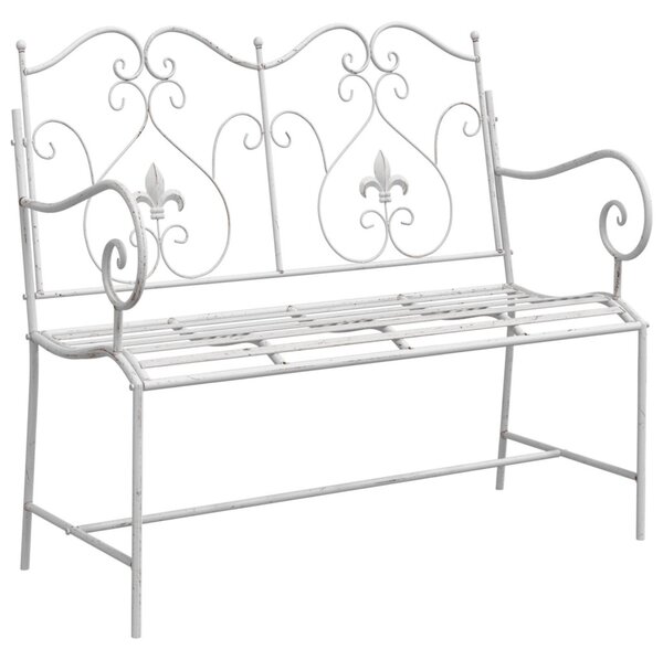 Pad Fehér Fém 104 x 54 x 93 cm Tartós Kültéri Pad