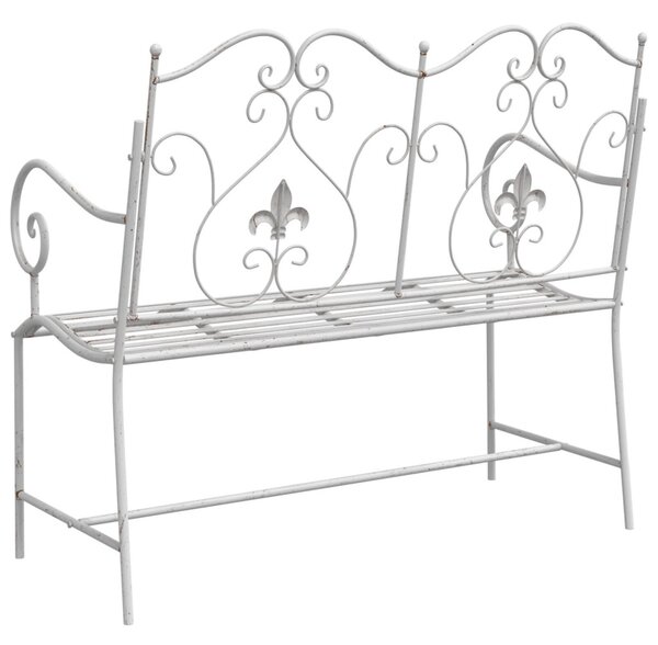 Pad Fehér Fém 104 x 54 x 93 cm Tartós Kültéri Pad