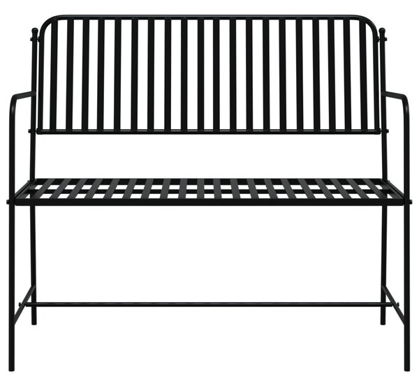 Kerti pad 2 -Seater 103,5 x 51,5 x 90 cm Acél Fekete