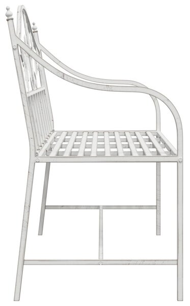 Kerti pad Antik fehér 104 x 52,5 x 89 cm Acél