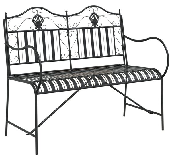 Kerti pad 2 -Seater 103,5 x 59 x 89 cm Acél Fekete