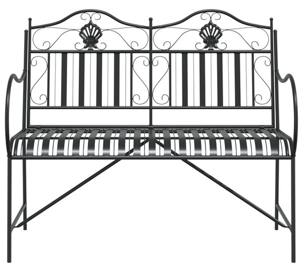 Kerti pad 2 -Seater 103,5 x 59 x 89 cm Acél Fekete