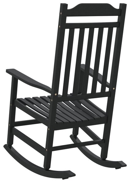 Kerti Hintaszék Fekete 65x84x114 cm HDPE