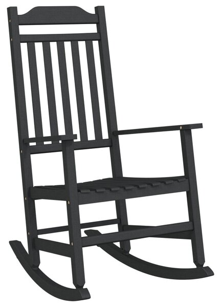 Kerti Hintaszék Fekete 65x84x114 cm HDPE