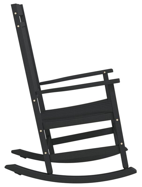 Kerti Hintaszék Fekete 65x84x114 cm HDPE