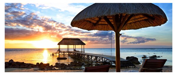 Kép - Naplemente Mauritiuson (120x50 cm)