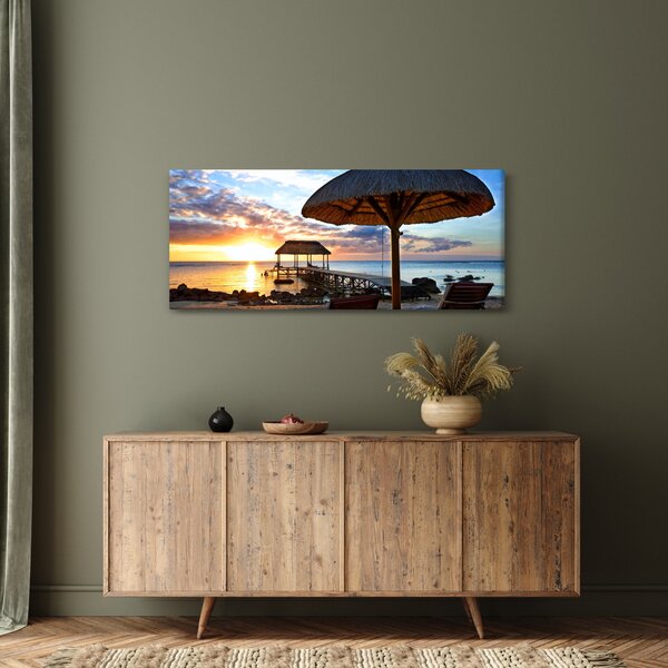 Kép - Naplemente Mauritiuson (120x50 cm)